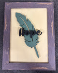 Framed Hope Feather Picture