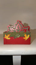 Custom Made Red Leaf Coaster Set (4)