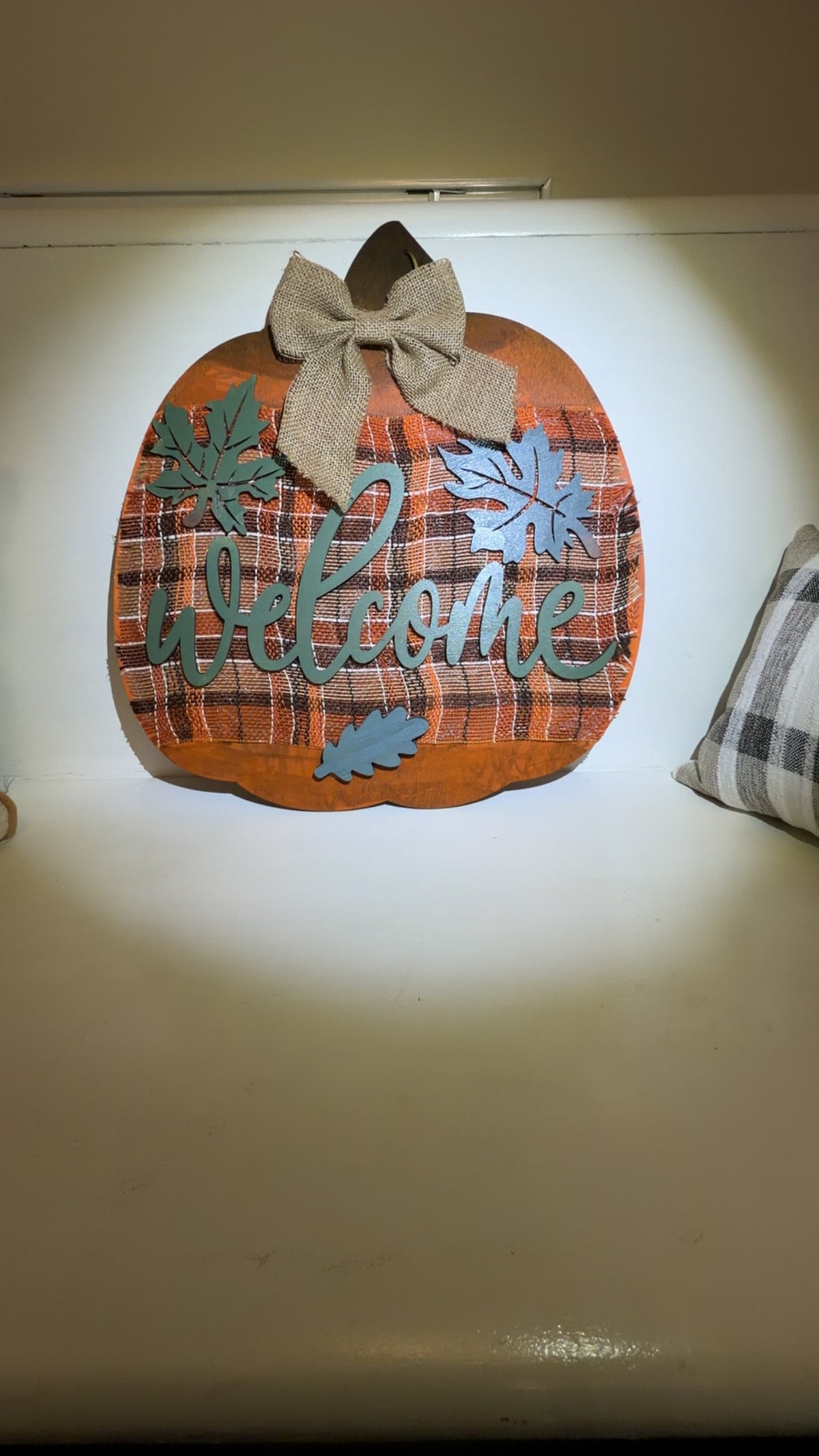 Custom Made Pumpkin Door Sign