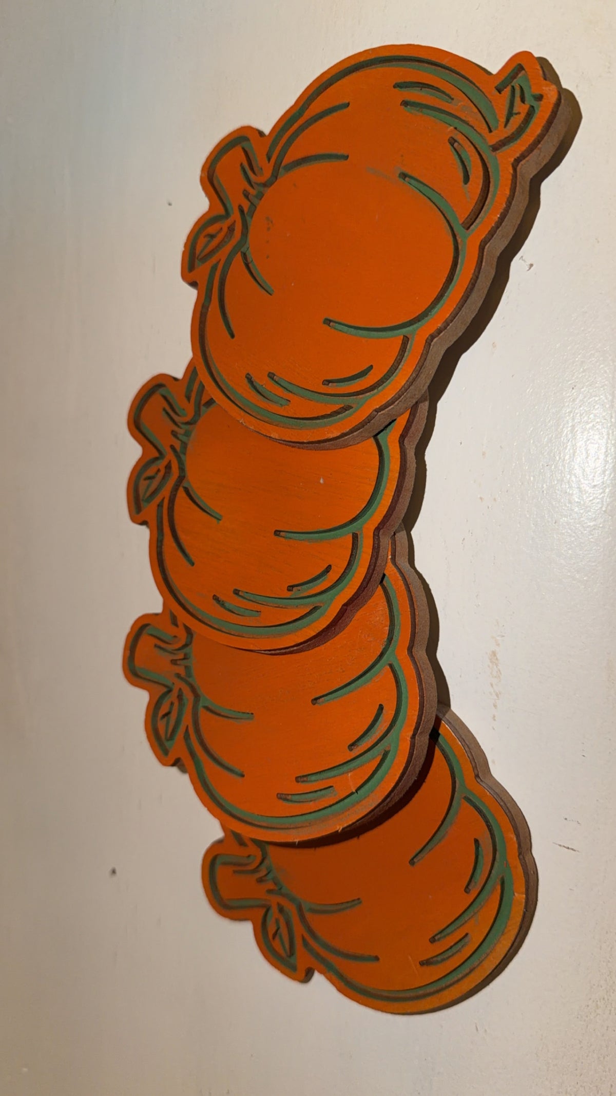 Custom Made Fall Orange Pumpkin Coaster Set