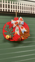 Custom Made Red Leaf Pumpkin Sign