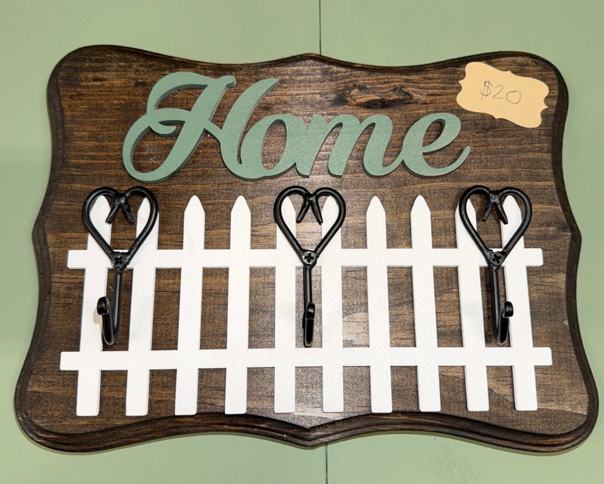 Home Wooden Key Holder Plaque