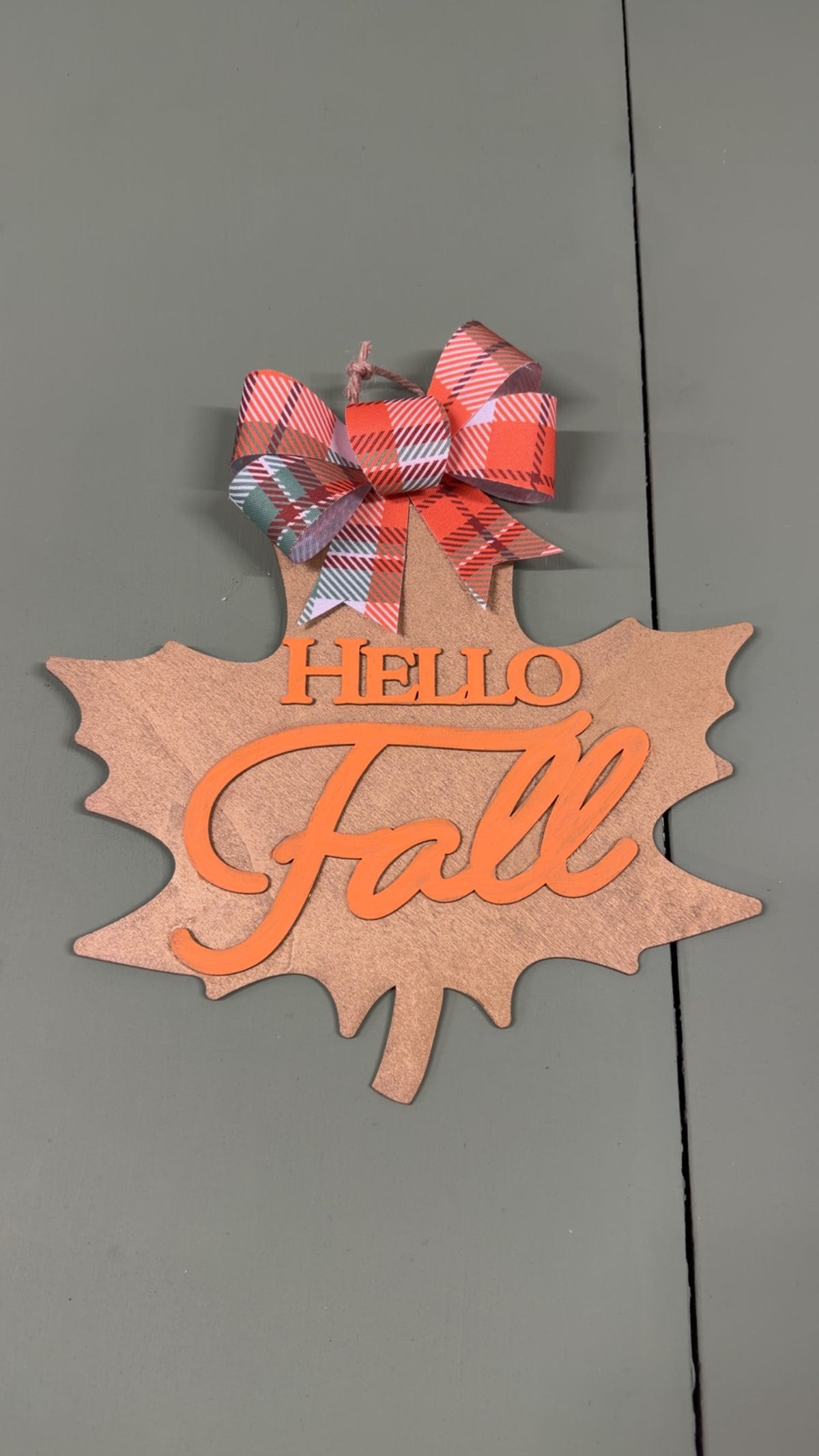Bronze Hello Fall Sign