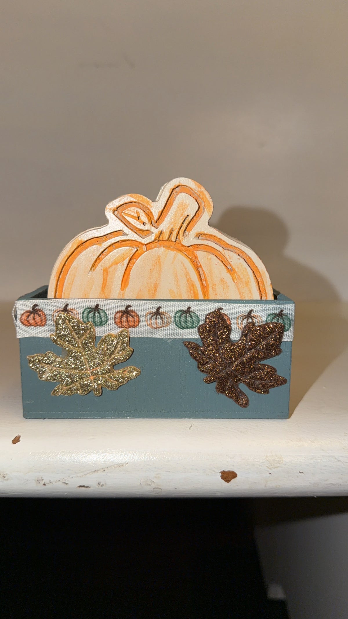 Custom Made Orange Cream Coaster Set (4)
