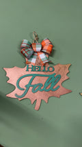 Copper Hello Fall Sign