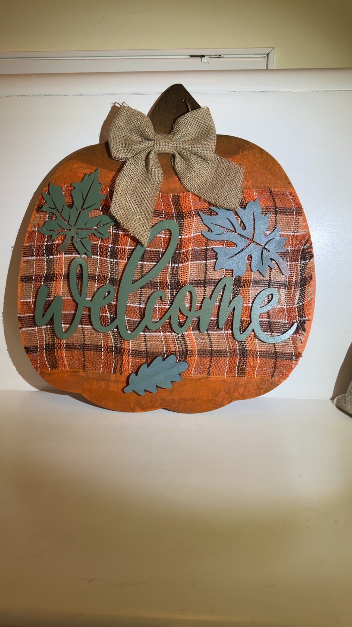 Custom Made Pumpkin Door Sign