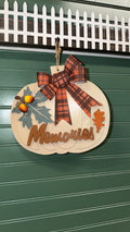 Custom Made Memories Pumpkin Sign