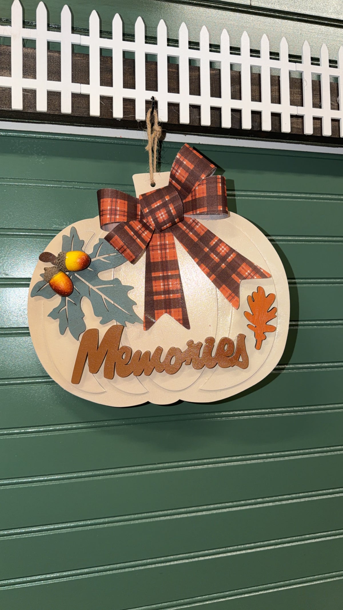 Custom Made Memories Pumpkin Sign