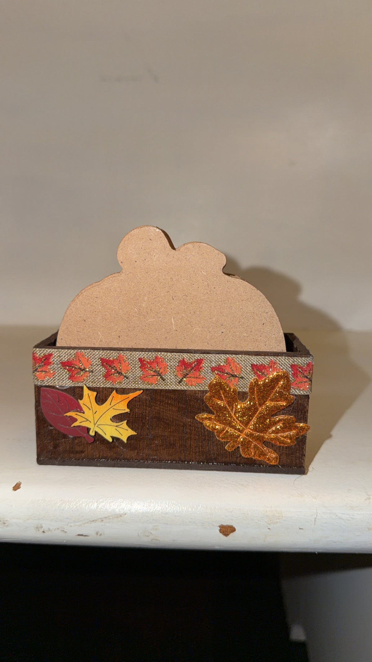 Custom Made Fall Orange Pumpkin Coaster Set