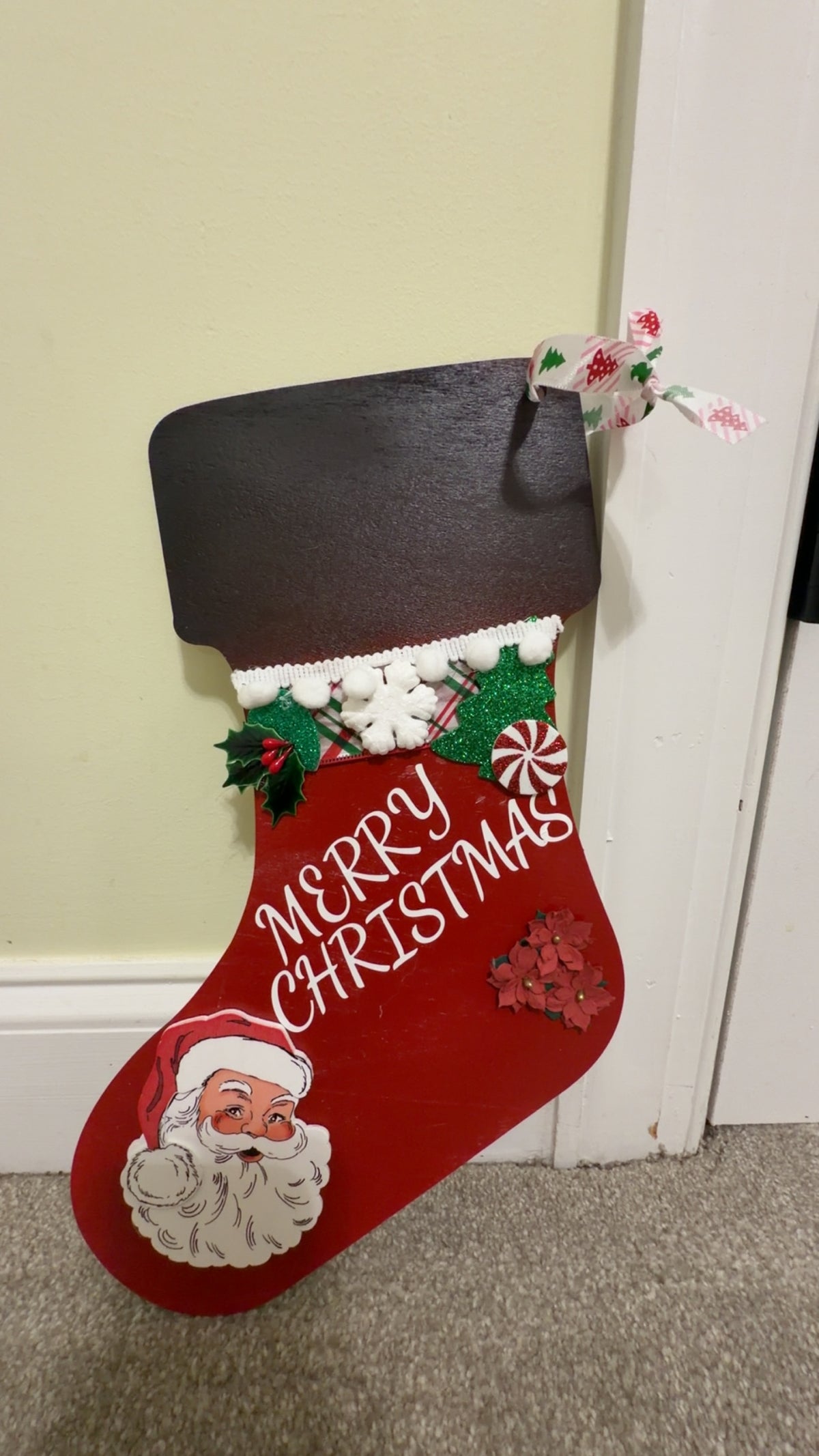 🎄 Handmade Christmas Stocking Door Hanger 🎄
