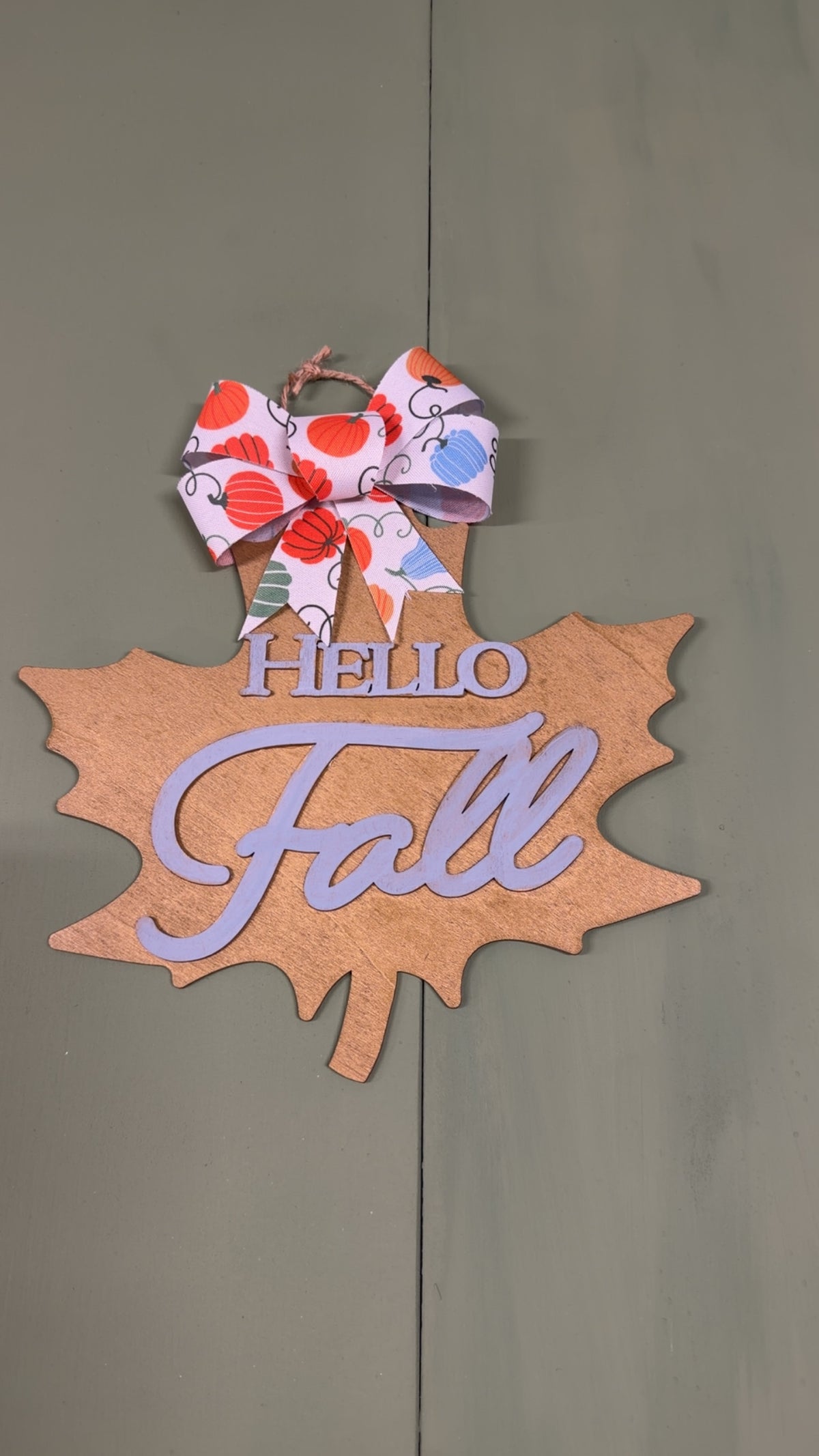 Copper Hello Fall Sign