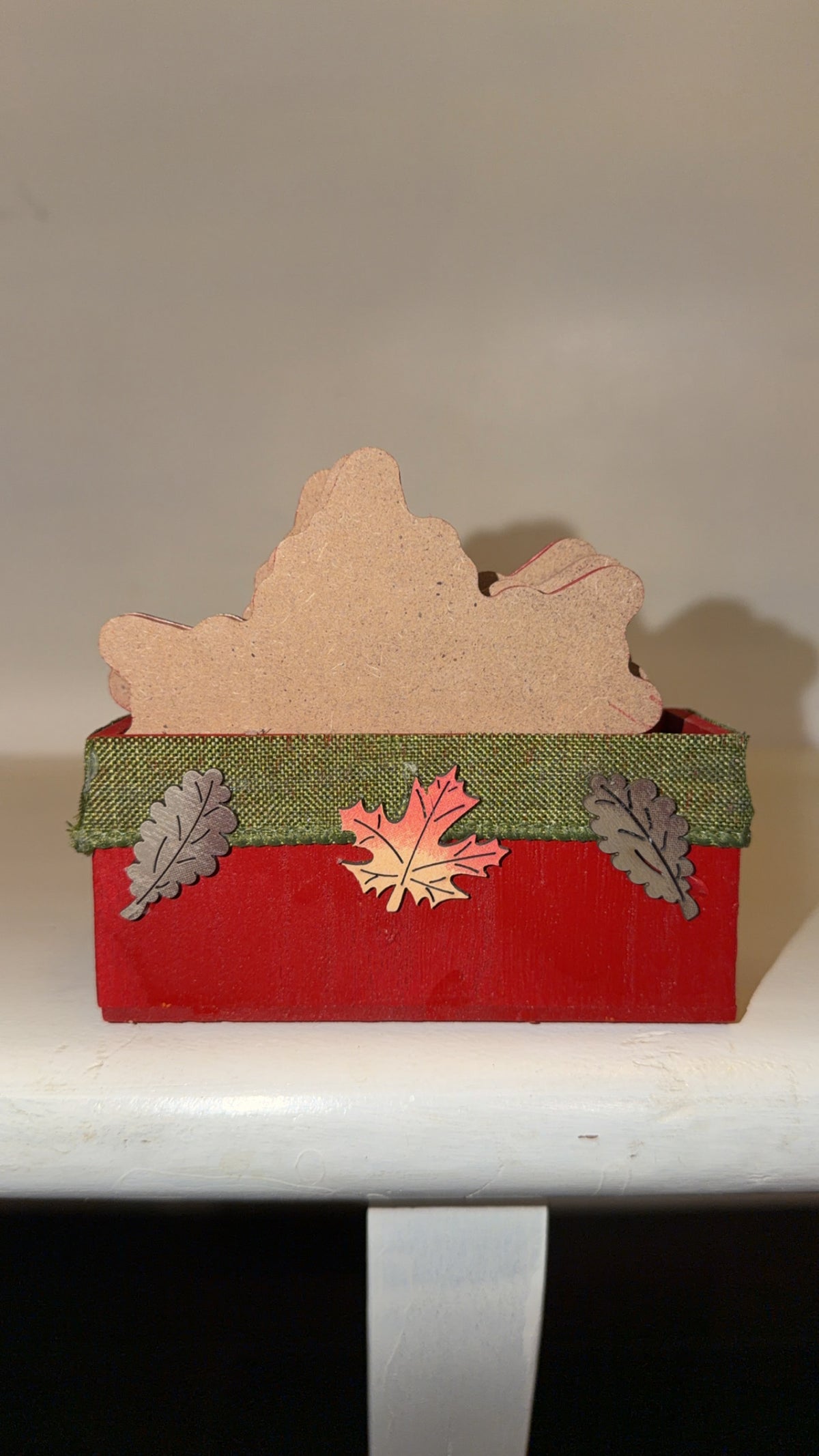 Custom Made Red Leaf Coaster Set (4)