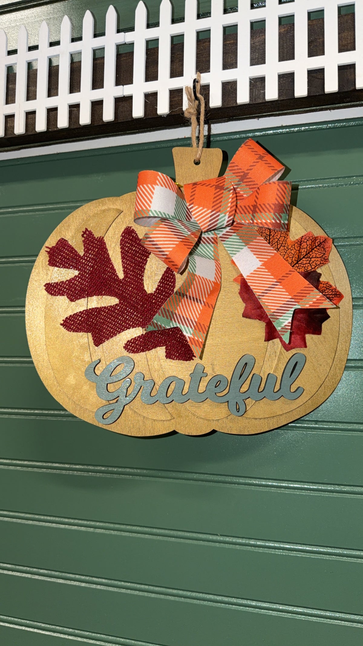 Custom Made Grateful Pumpkin Sign