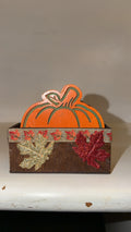 Custom Made Fall Orange Pumpkin Coaster Set