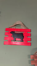 Cow on a Fence Decor