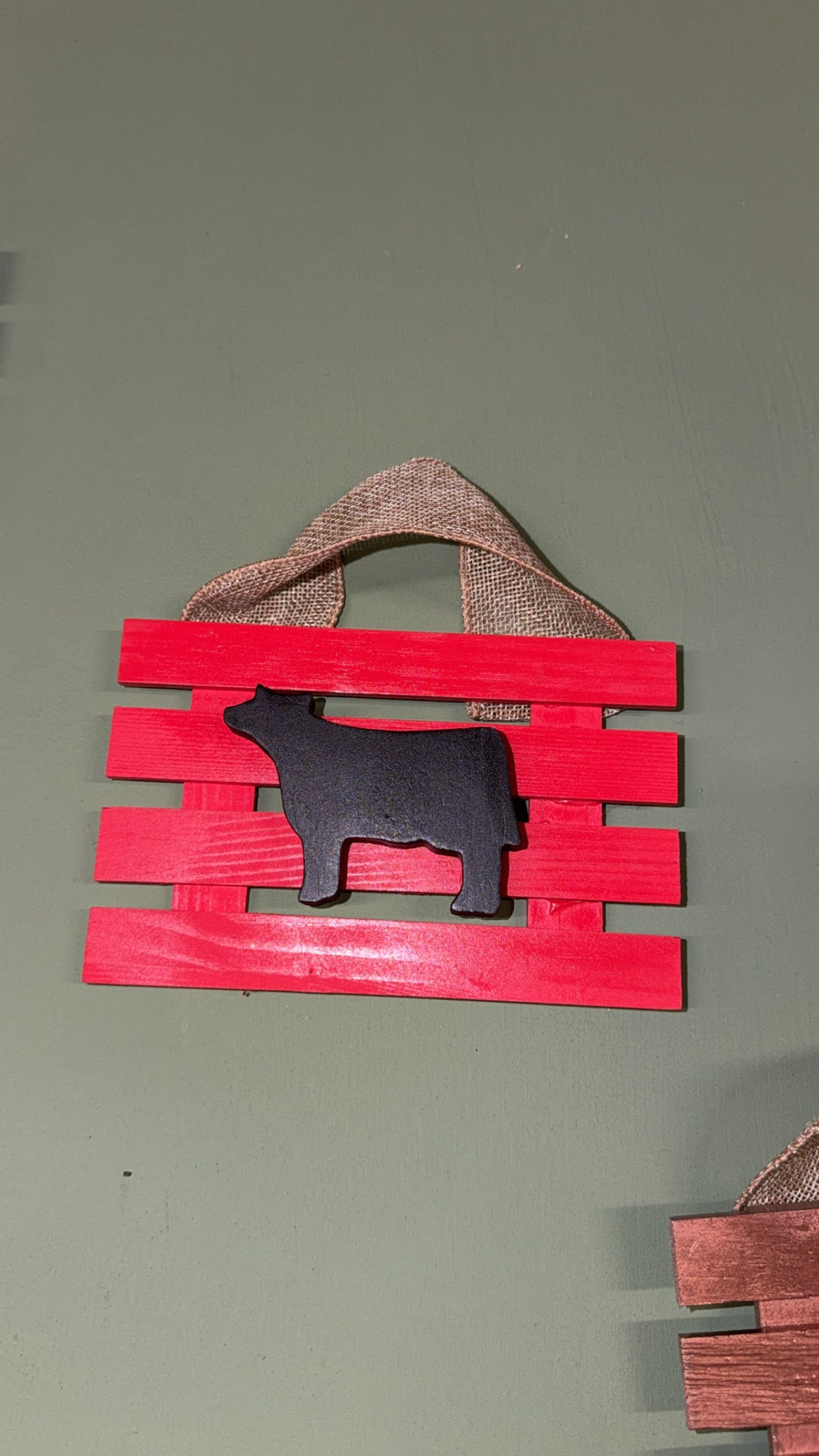 Cow on a Fence Decor