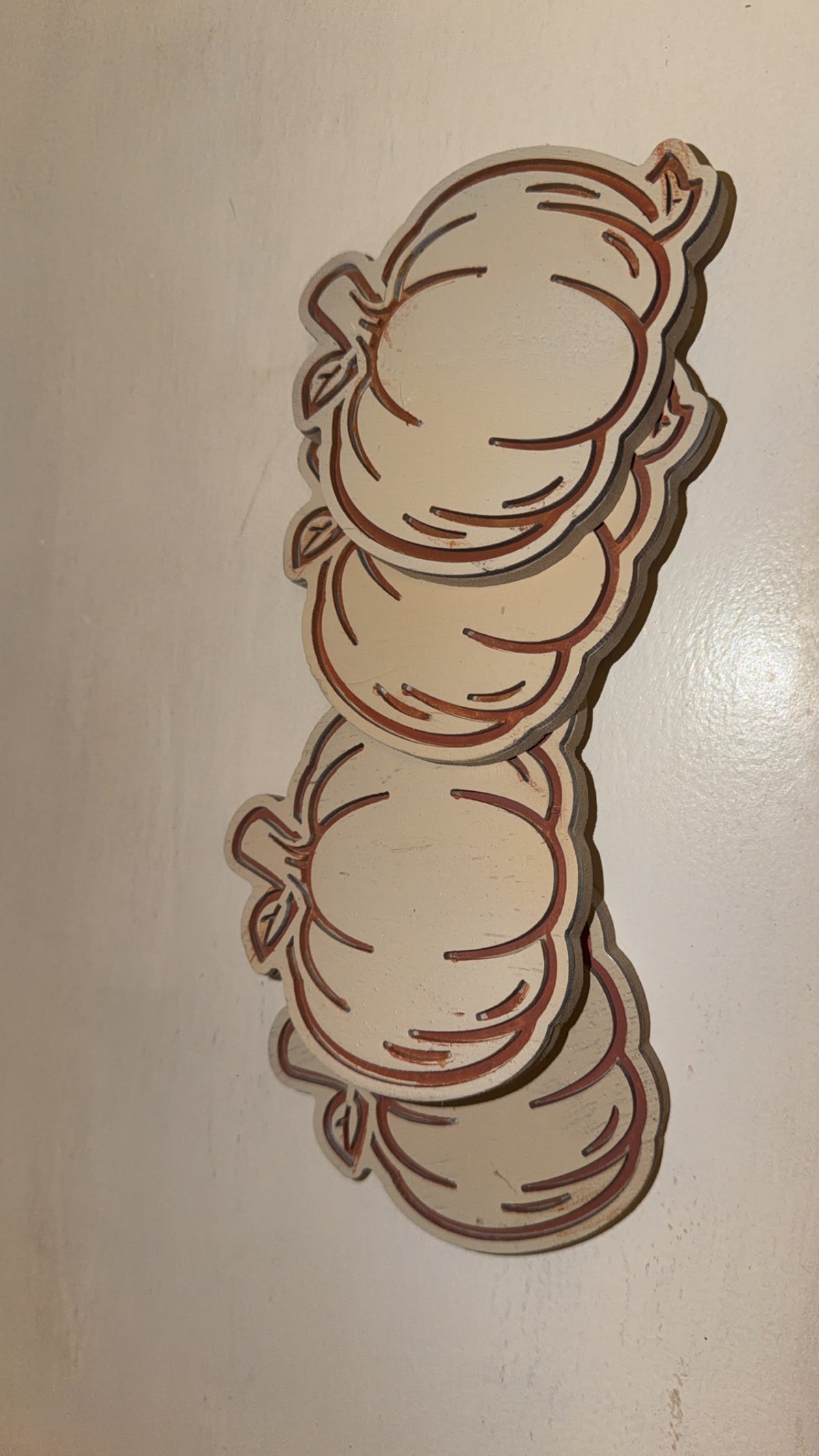 Custom Made Cream Pumpkin Coaster Set (4)