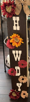 Rustic Sunflower Howdy Sign