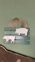 Pig on a Fence Decor