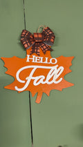 Orange Hello Fall Sign