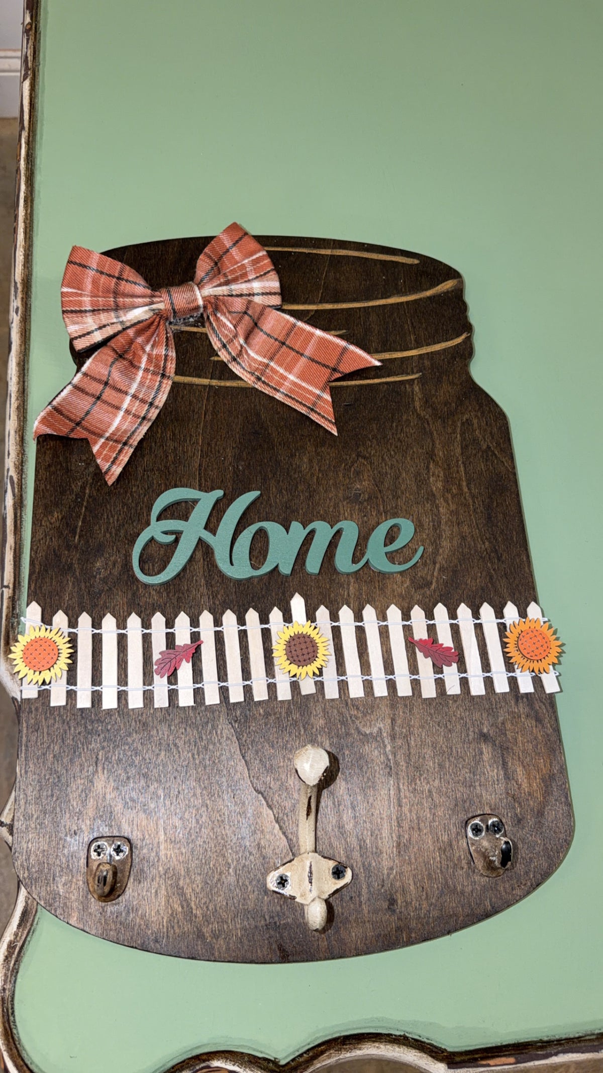 Handmade Mason Jar Key Holder