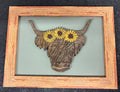 Sunflower Highland Cow Framed Picture