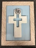 Rustic Cross Framed Picture Decor