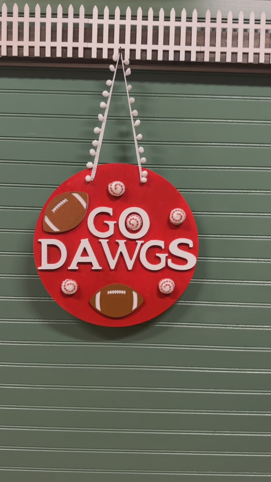 Custom Made Round Georgia Door Sign