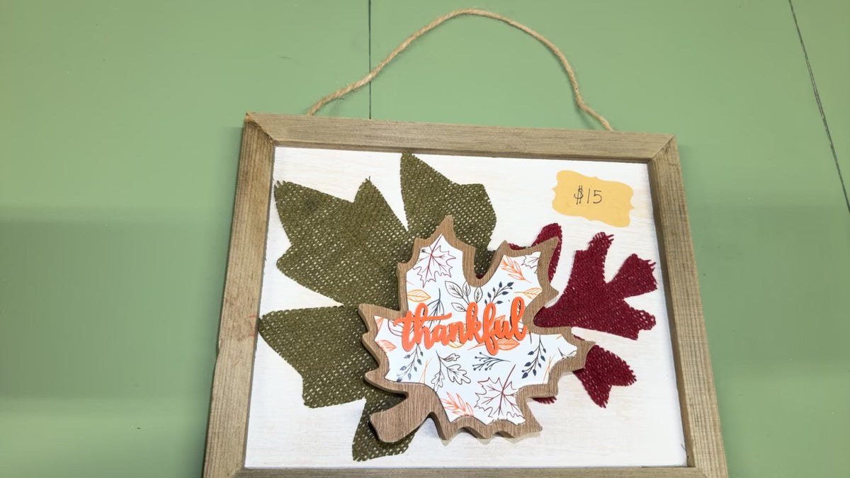 Fall Leaves Hanging Sign