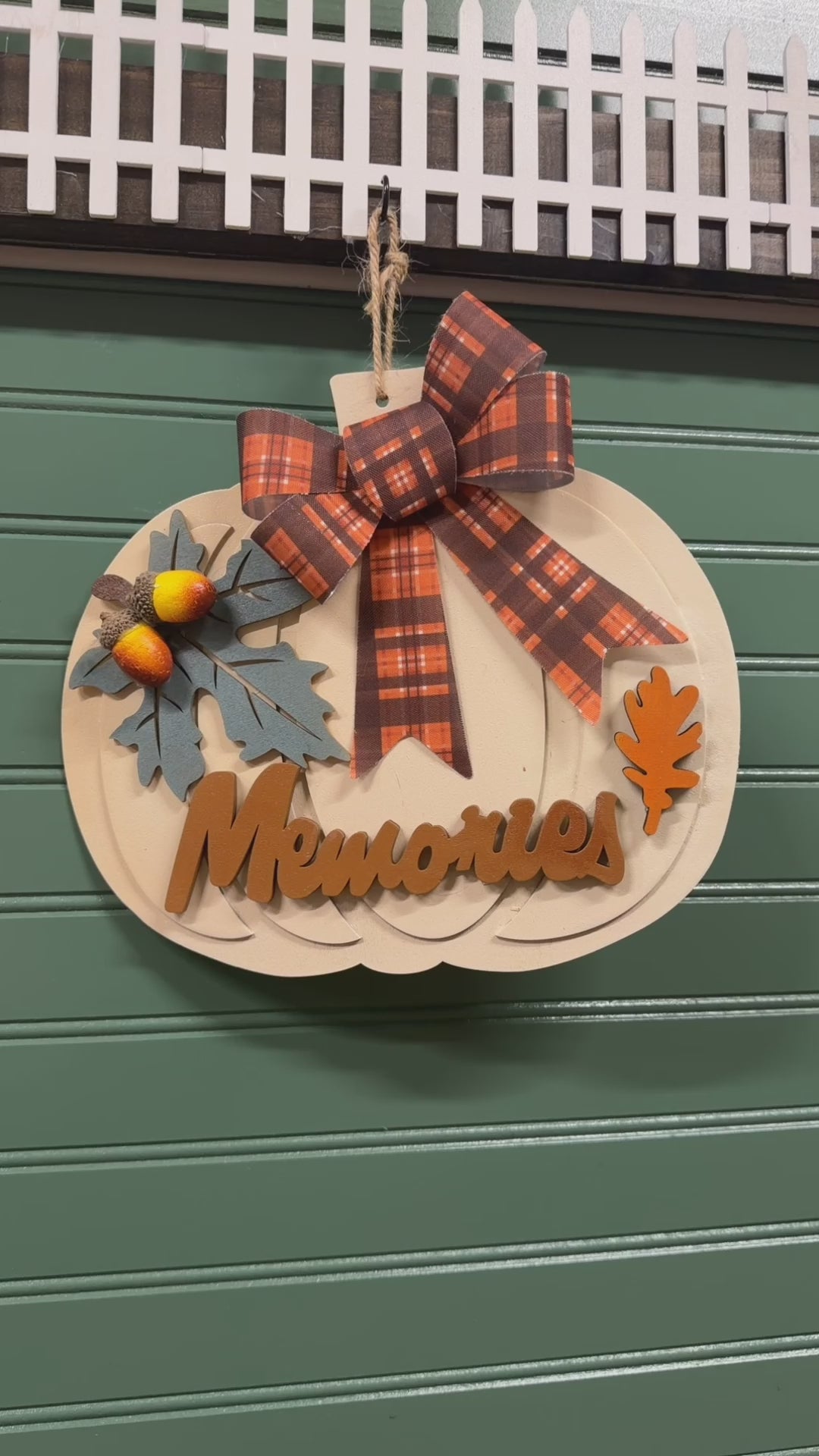 Custom Made Memories Pumpkin Sign