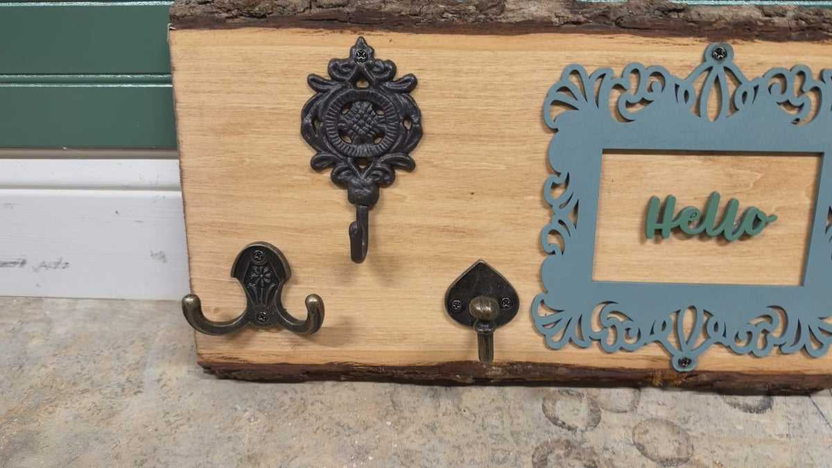 Custom Made Hello Key Holder Plaque
