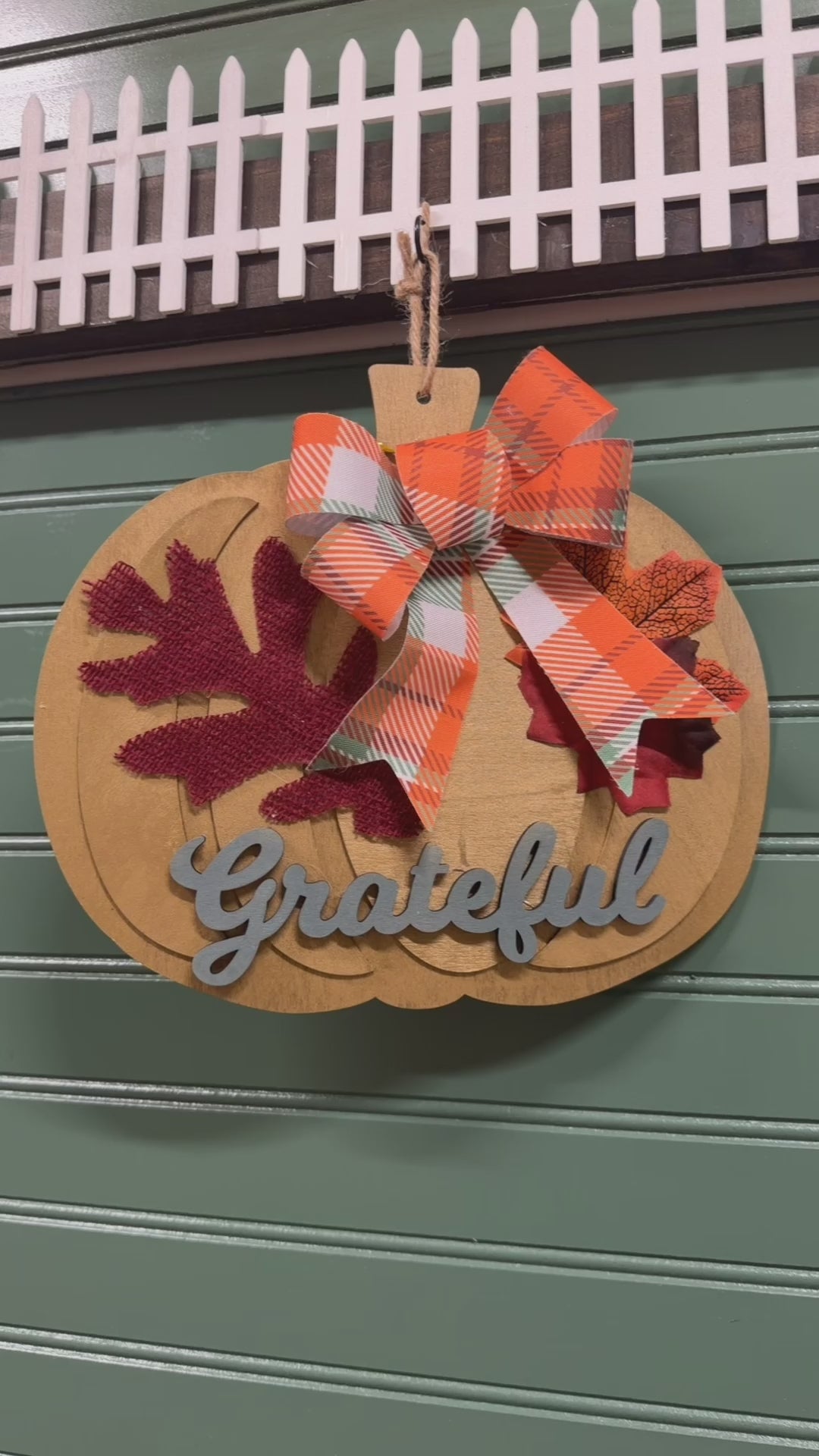 Custom Made Grateful Pumpkin Sign