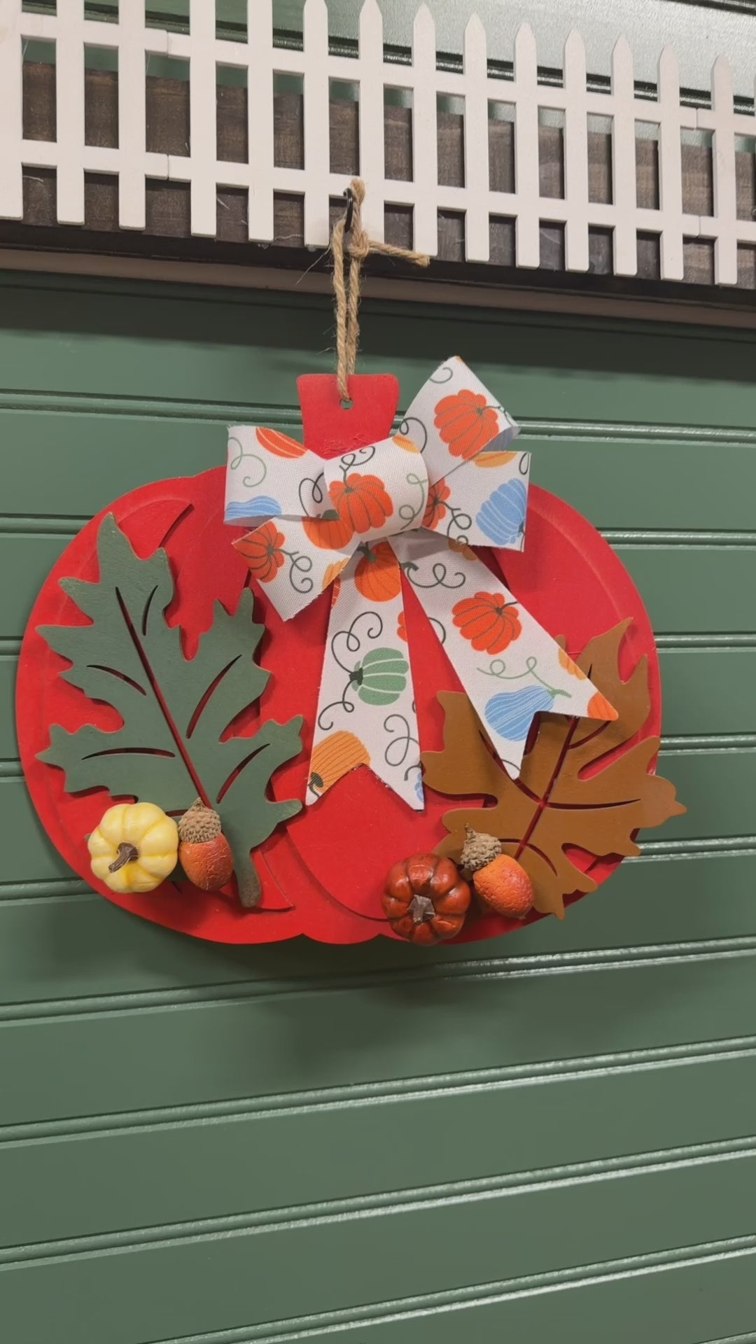 Custom Made Red Leaf Pumpkin Sign